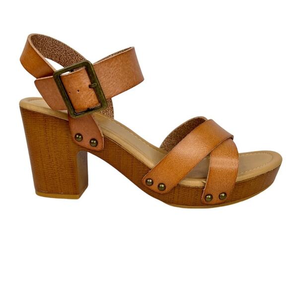 Cushionaire Slate Faux Wood Sandals Sayer Honey Sandals Size 9.5 NIB - Picture 1 of 11